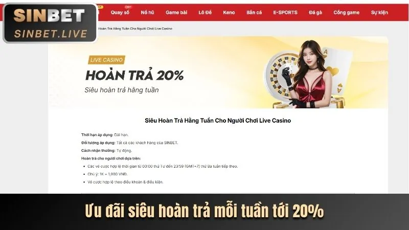 Hoàn Trả Hàng Tuần Tại Sòng Bạc BAT88